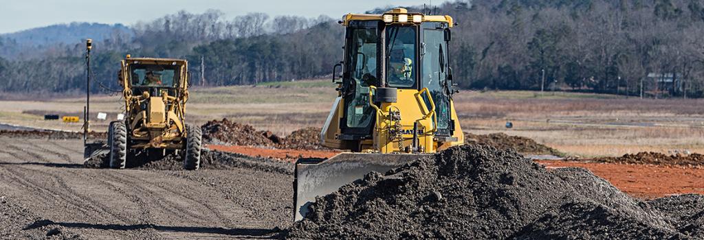 Topcon Machinery moving earth