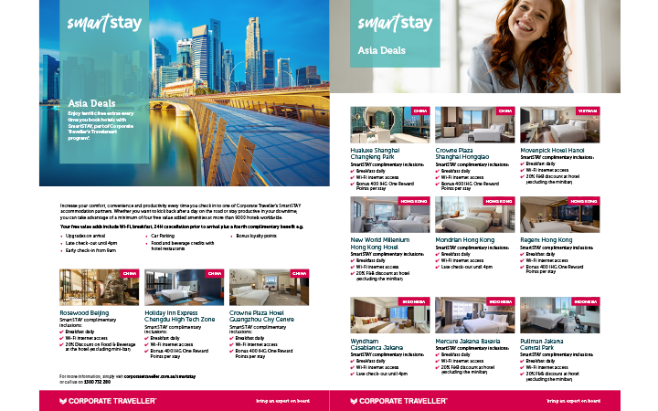 smart stay asia corporate hotel deals