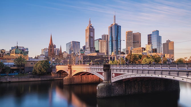 CoT-HW Melbourne City Skyline with Yarra River