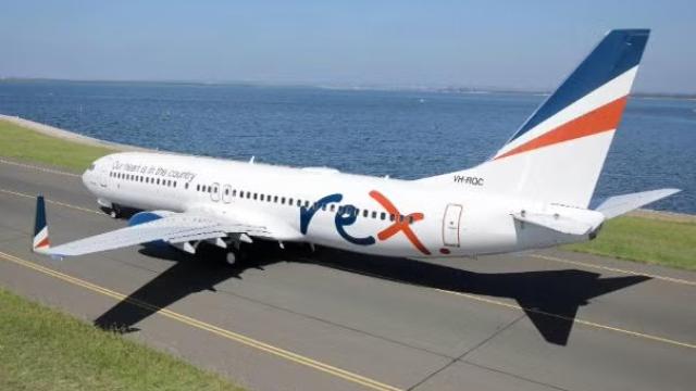 REX plane on the tarmac 