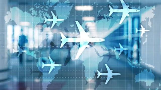 Flying airplanes illustration demonstrating Corporate Traveller and FCTG achievement of IATA NDC Level 4 Certification 