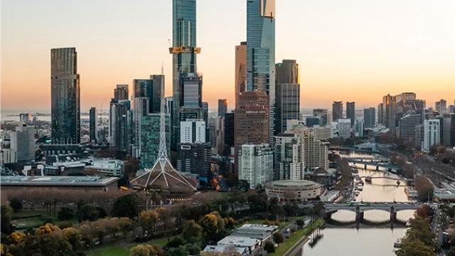 Melbourne skyline demonstrating that corporate travel has taken off with lift in ‘Golden Triangle’ bookings.
