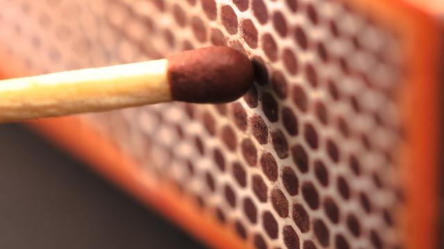 Lighting a match 