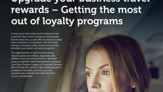 Ebook cover of the business travel rewards guide. 