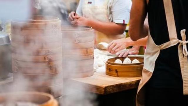 Scenes of food preparation, showcasing tourist attractions as part of a destination travel guide.