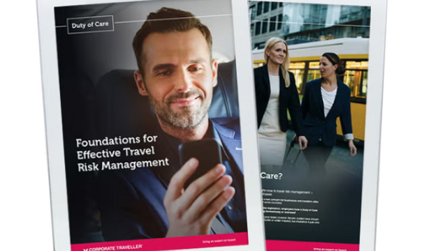 Cover of the travel risk management program ebook. 