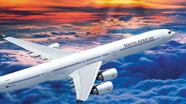 SAA plane showing direct flights between South Africa and Australia
