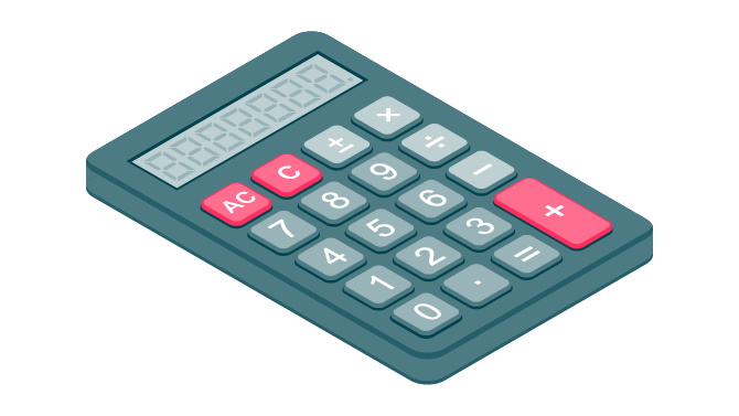 Calculator illustration.