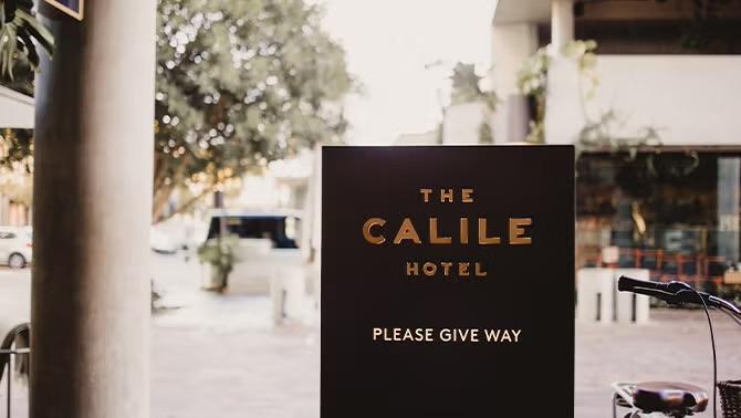 Entrance of The Calile Hotel, crowned Oceania’s jewel and ranked World’s No. 12, marking a standout 2023 travel highlight.