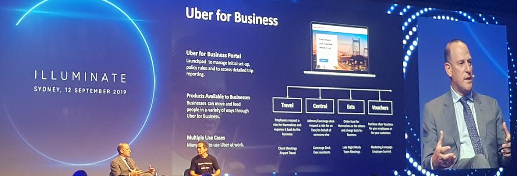 Uber for business being launched on-stage at Illuminate