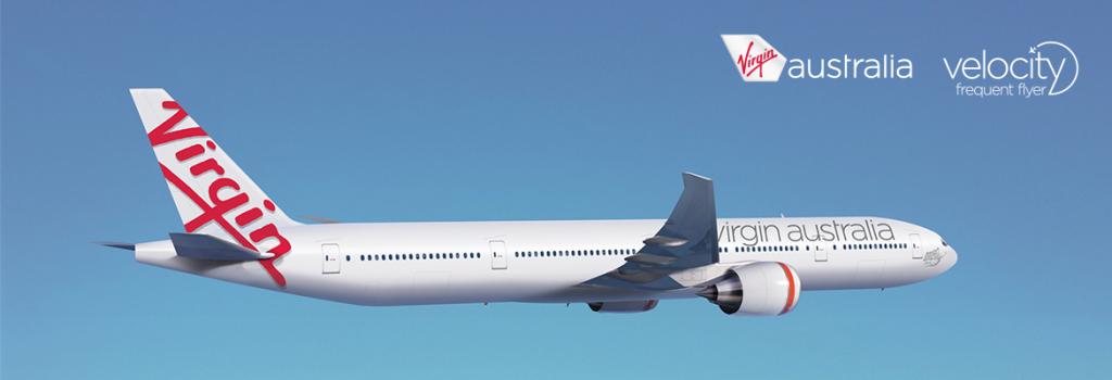 Virgin Australia plan flying above the clouds