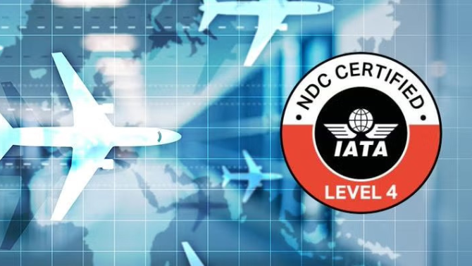 Flying airplanes illustration showcasing Flying airplanes illustration demonstrating Corporate Traveller and FCTG achievement of IATA NDC Level 4 Certification