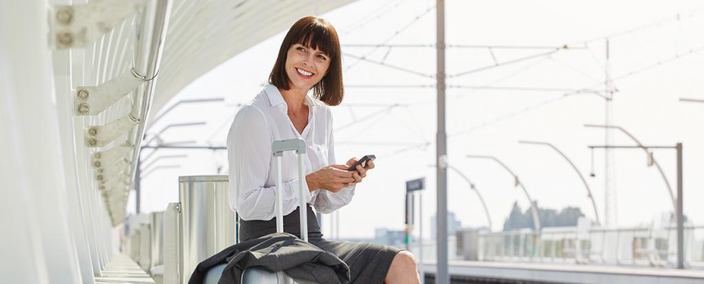 Happy Lady Traveller 