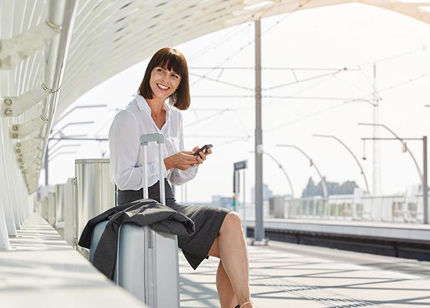 Happy Lady Traveller 