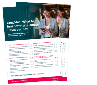 Business travel partner checklist
