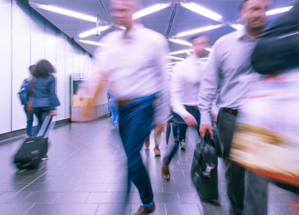 people walking in airport