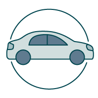 Icon of car sittiing circle