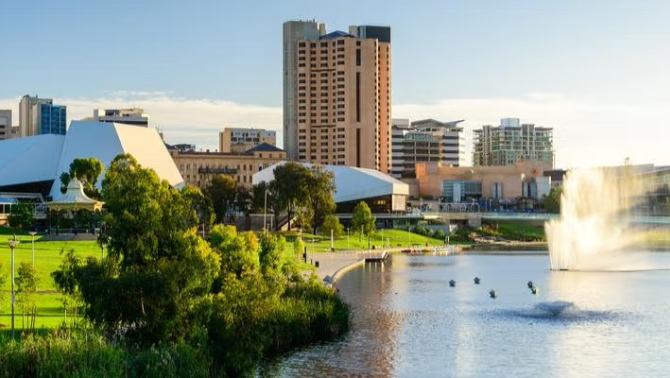 Scenes of water, showcasing tourist attractions in the Adelaide destination guide.