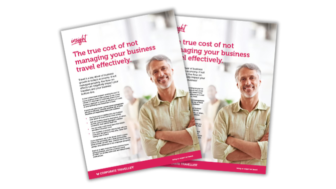 Business travel manager ebook cover.