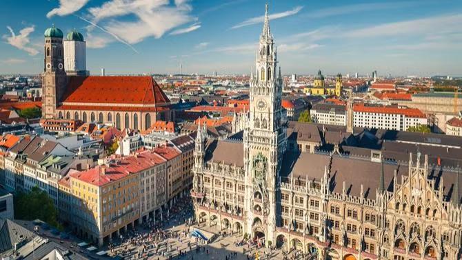 Cityscape view of a German city showcasing tourist attractions as part of a destination travel guide.