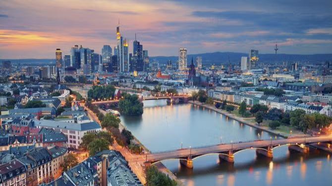 Aerial view of water in Germany showcasing tourist attractions as part of a destination travel guide.
