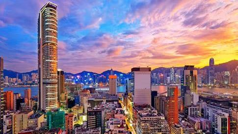Aerial view of Hong Kong, showcasing tourist attractions in the Hong Kong destination travel guide.