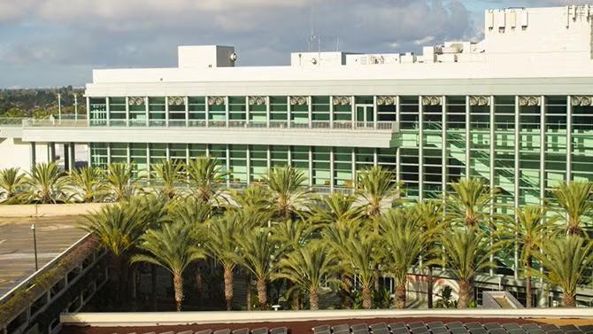 The Los Angeles Convention Center, showcasing tourist attractions in the Los Angeles travel guide. 