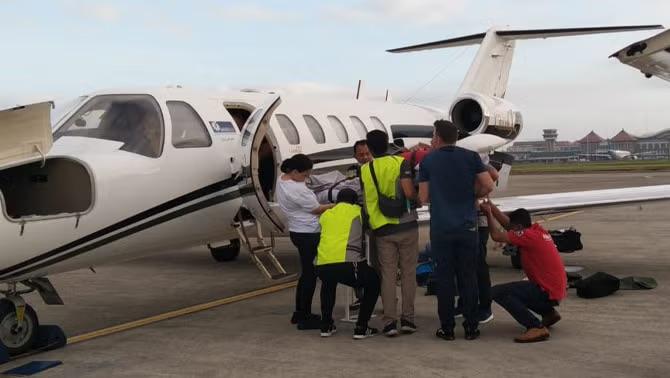 Medical evacuation at the airport representing Southern Cross Assist which supports medical repatriations for several large international insurance companies.