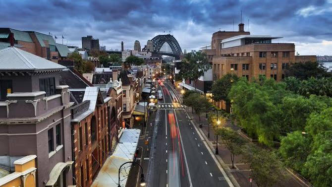 View of downtown Sydney showcasing tourist attractions in the Sydney travel destination guide.
