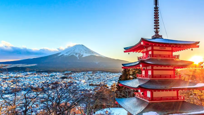 Image of Mount Fuji in Japan which forms part of Tokyo destination travel guide.