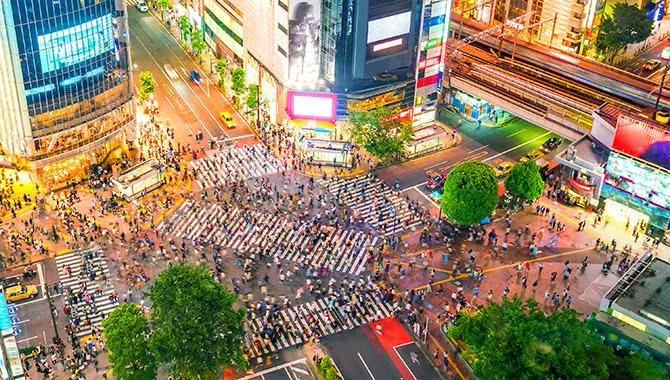 Aerial view of the Tokyo skyline demonstrated in the Tokyo destination travel guide.