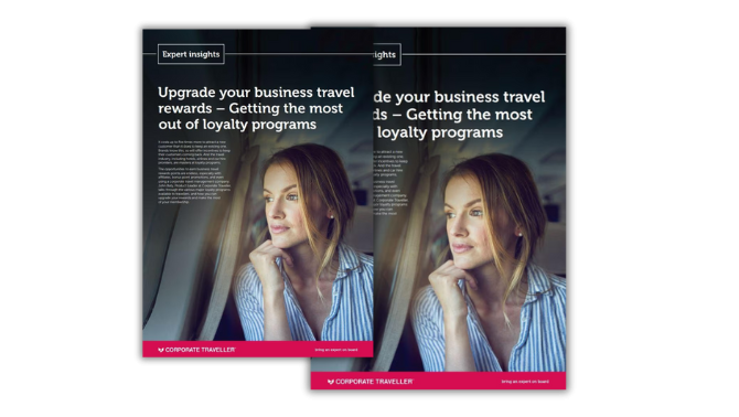 Business travel rewards guide cover.