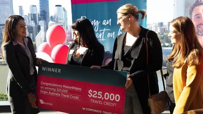 Mates4Mates’ team representing how Injured veterans are to benefit from Mates4Mates’ $25k win.
