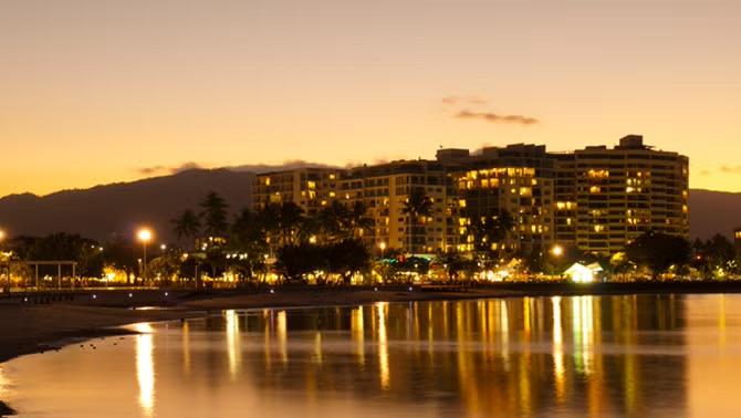 The city of Cairns which is one of the top summer holiday hotspots in Australia. 