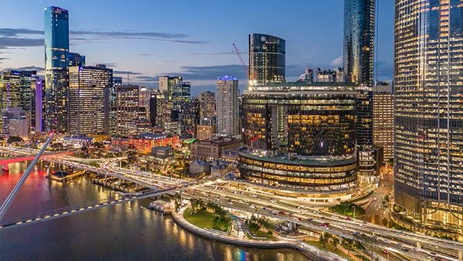 The city of Brisbane as construction workers flock to Brisbane in droves, as the city lifted the veil on Queen’s Wharf last week