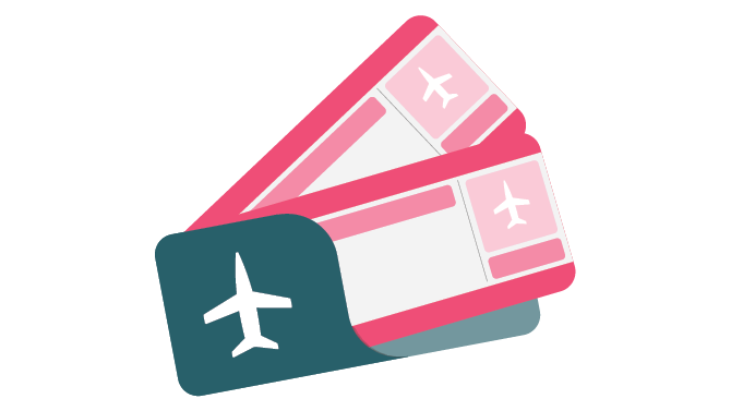 Boarding pass illustration.