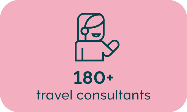 180+ travel consultants