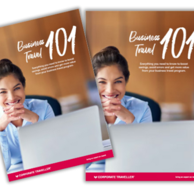 Business Travel 101 ebook cover. 
