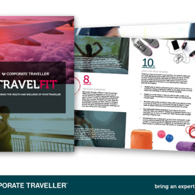Cover of the TravelFit guide with Healthwise which is full of travel tips and information
